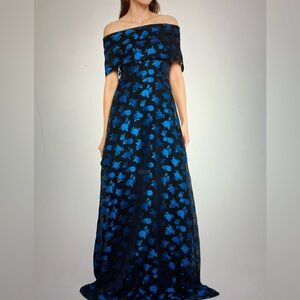 Lela Rose Deenie Guipure Lace Off-Shoulder Gown Size 10